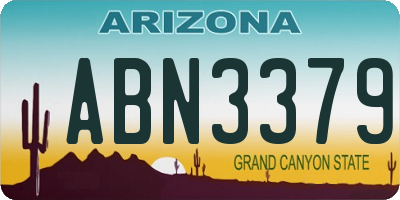 AZ license plate ABN3379