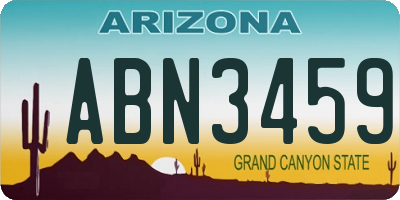 AZ license plate ABN3459