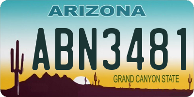 AZ license plate ABN3481
