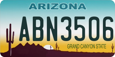 AZ license plate ABN3506
