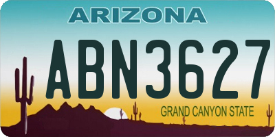 AZ license plate ABN3627