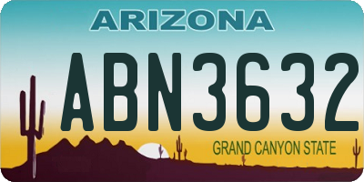 AZ license plate ABN3632