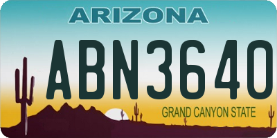 AZ license plate ABN3640