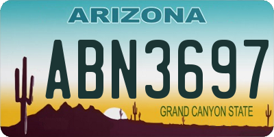 AZ license plate ABN3697