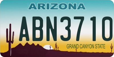 AZ license plate ABN3710