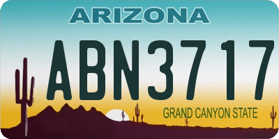 AZ license plate ABN3717