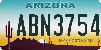 AZ license plate ABN3754