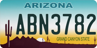 AZ license plate ABN3782