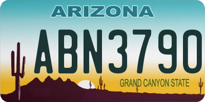 AZ license plate ABN3790