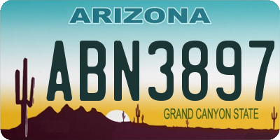 AZ license plate ABN3897