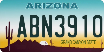 AZ license plate ABN3910