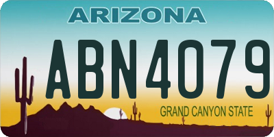 AZ license plate ABN4079