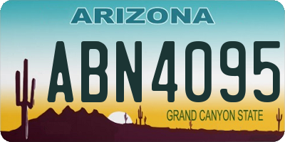 AZ license plate ABN4095