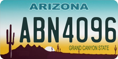 AZ license plate ABN4096