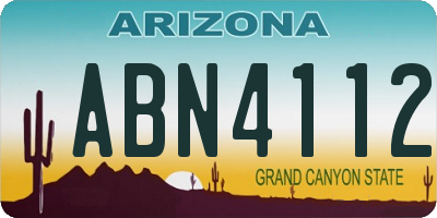 AZ license plate ABN4112