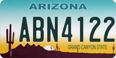 AZ license plate ABN4122