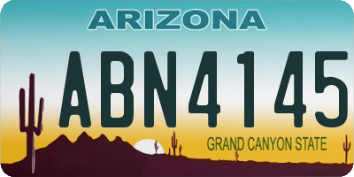 AZ license plate ABN4145