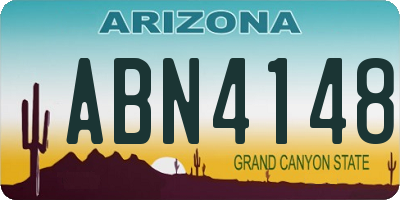 AZ license plate ABN4148