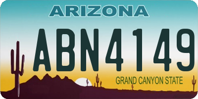 AZ license plate ABN4149