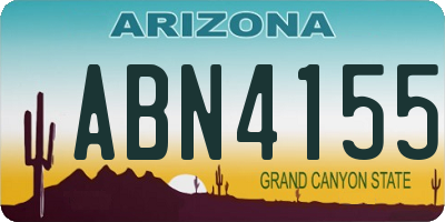 AZ license plate ABN4155