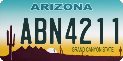 AZ license plate ABN4211