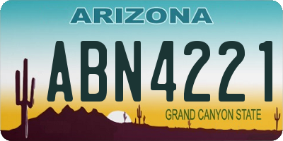 AZ license plate ABN4221