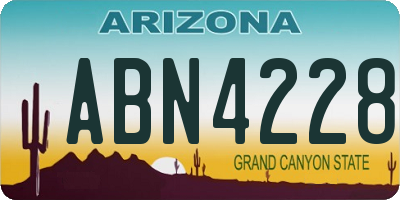 AZ license plate ABN4228