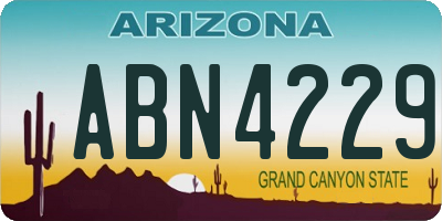 AZ license plate ABN4229