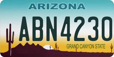 AZ license plate ABN4230