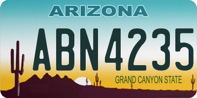 AZ license plate ABN4235