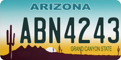 AZ license plate ABN4243