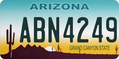 AZ license plate ABN4249
