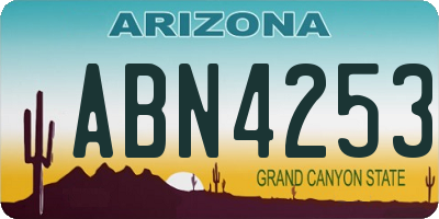 AZ license plate ABN4253
