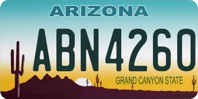 AZ license plate ABN4260