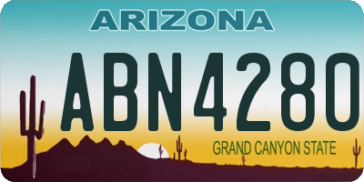 AZ license plate ABN4280