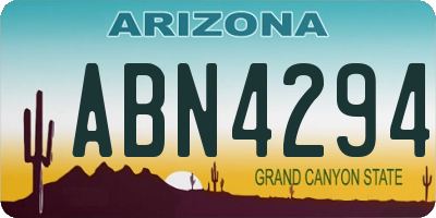 AZ license plate ABN4294