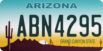 AZ license plate ABN4295