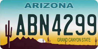 AZ license plate ABN4299