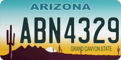 AZ license plate ABN4329