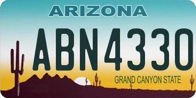 AZ license plate ABN4330