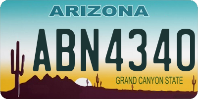 AZ license plate ABN4340