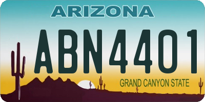 AZ license plate ABN4401
