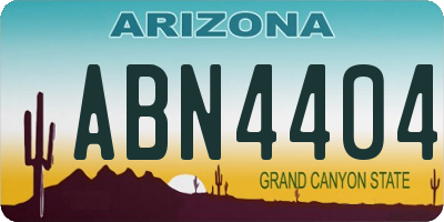 AZ license plate ABN4404