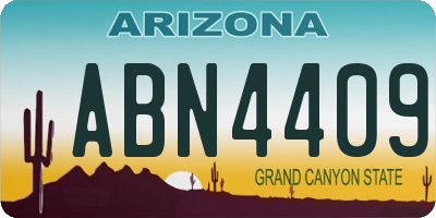 AZ license plate ABN4409