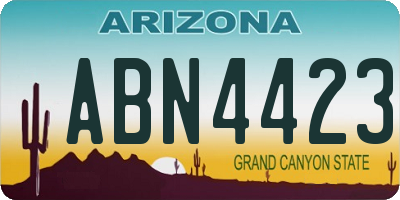 AZ license plate ABN4423