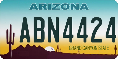 AZ license plate ABN4424
