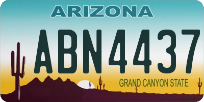 AZ license plate ABN4437