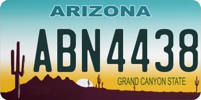 AZ license plate ABN4438