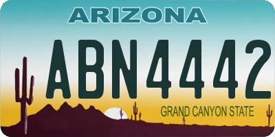 AZ license plate ABN4442