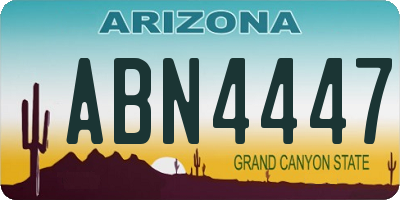 AZ license plate ABN4447